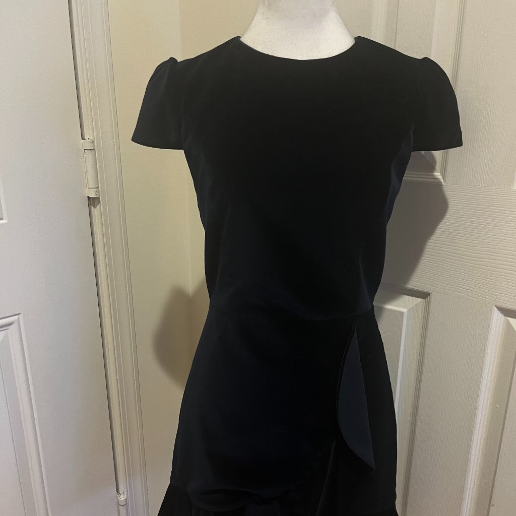 Alice And Olivia Navy Velvet Dress